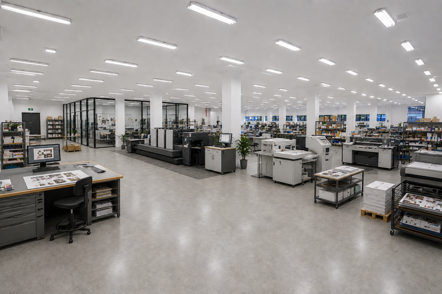 Same floor fitted out as an office — artist's impression